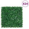 vidaXL Veda&ccedil;&atilde;o de arbusto artificial&nbsp;24 pcs 50x50 cm verde