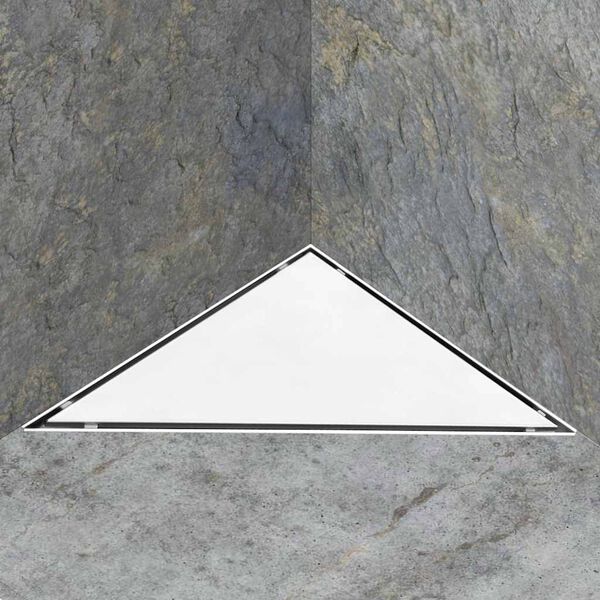 vidaXL Dreno de chuveiro com tampa 2 em 1 25x25 cm a&ccedil;o inoxid&aacute;vel