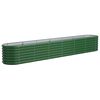 vidaXL Canteiro elevado jardim 260x40x36 cm a&ccedil;o galvanizado verde