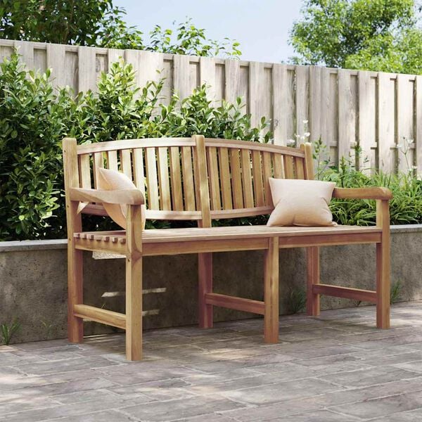 vidaXL Banco de jardim 149,5x60x90 cm madeira de teca maci&ccedil;a