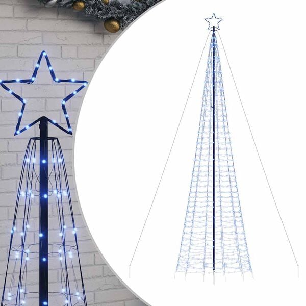 vidaXL Árvore de Natal LED com Spikes 1534 LEDs Azul 500 cm
