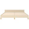 vidaXL Estrutura de cama sem colch&atilde;o 180x200 cm tecido cor creme