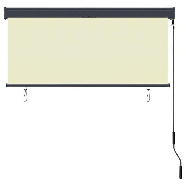 vidaXL Estore de rolo para exterior 140x250 cm creme