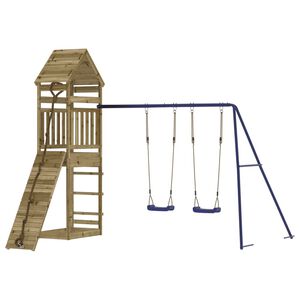 vidaXL Conjunto de brincar para exterior madeira de pinho impregnada