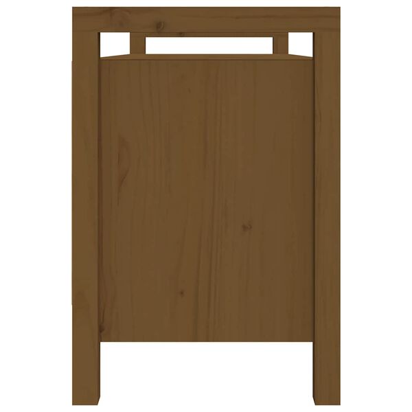 vidaXL Banco de corredor 110x40x60 cm pinho maci&ccedil;o castanho mel