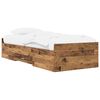 vidaXL Estrutura de Cama com Armazenamento Madeira antiga 80 x 200 cm