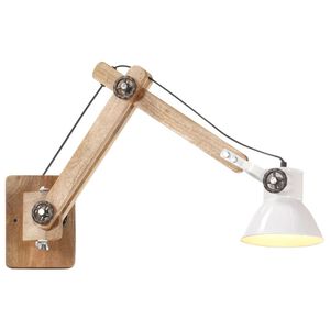 vidaXL Candeeiro de parede redondo estilo industrial E27 branco