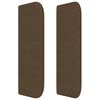 vidaXL Cabeceira de cama c/ abas tecido 163x16x78/88cm castanho-escuro