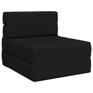 vidaXL Sof&aacute; Cama Dobr&aacute;vel Preto 70 x 72 x 60 cm Tecido