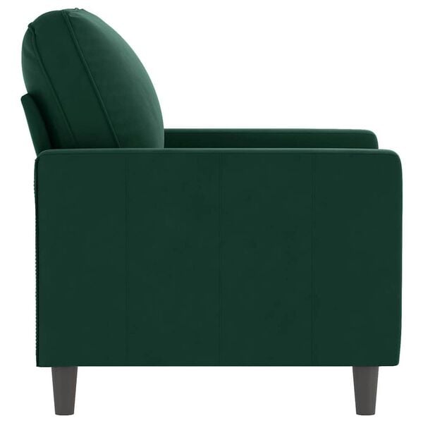 vidaXL Poltrona 60 cm veludo verde-escuro