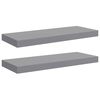 vidaXL Prateleiras de parede suspensas 2 pcs 60x23,5x3,8cm MDF cinza