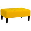 vidaXL Sof&aacute;-cama 2 lug. c/ 2 almofadas e apoio de p&eacute;s veludo amarelo
