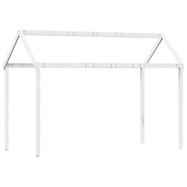 vidaXL Telhado de cama infantil 217x85,5x154 cm pinho maci&ccedil;o branco