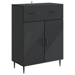 vidaXL Buffet Preto 66 x 34,5 x 89,5 cm Derivados de Madeira
