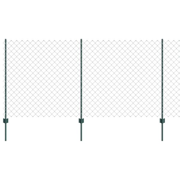 vidaXL Cerca e Poste Verde 1,2 x 25 m A&ccedil;o