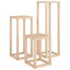 vidaXL 3 pcs conjunto de suporte plantas pinho maci&ccedil;o