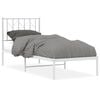 vidaXL Estrutura de cama sem colch&atilde;o com cabeceira 75x190 cm branco