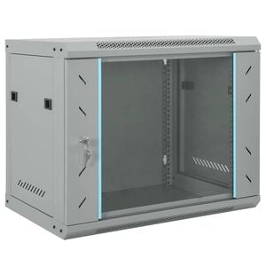 vidaXL Arm&aacute;rio de Rede com armazenamento Cinzeto 60 x 45 x 50 cm A&ccedil;o