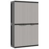 vidaXL M&oacute;vel de arruma&ccedil;&atilde;o para exterior 97x37x165 PP cinzento e preto