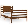 vidaXL Estrutura de cama 100x200 cm pinho maci&ccedil;o castanho mel