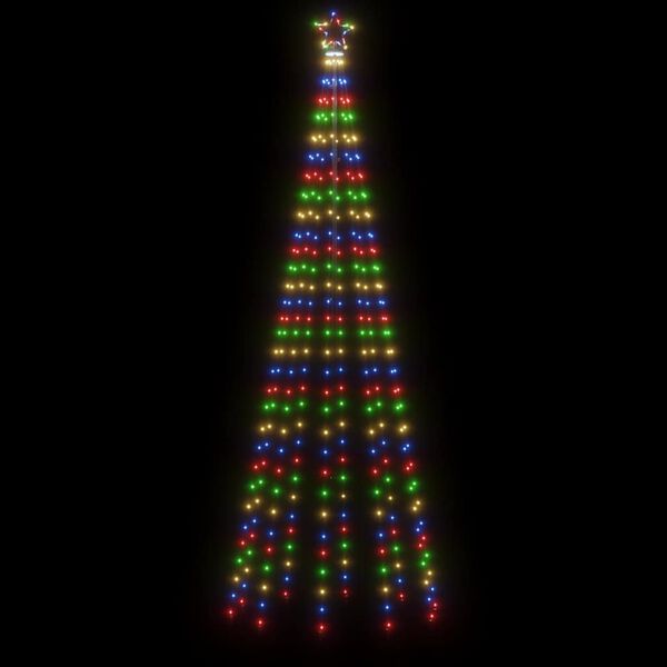 vidaXL &Aacute;rvore de Natal em cone 310 luzes LED 100x300 cm colorido