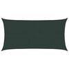 vidaXL Vela de Sombra 2 x 6 m HDPE Retangular Verde-Escuro