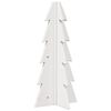 vidaXL &Aacute;rvore de Natal decorativa 49 cm madeira de pinho maci&ccedil;a branco