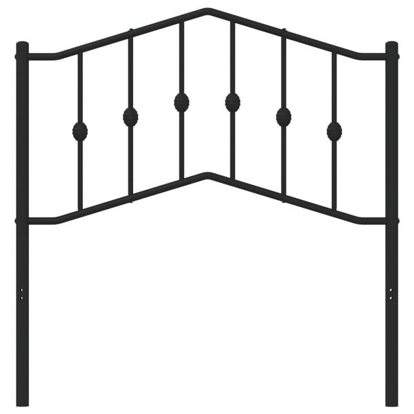 vidaXL Cabeceira de cama 90 cm metal preto