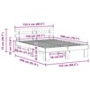 vidaXL Estrutura da Cama com cabeceira Marrom Cera 150 x 200 cm