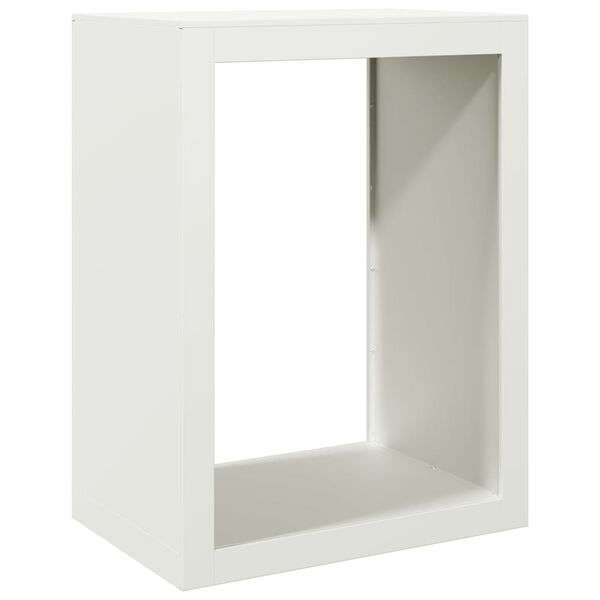 vidaXL Suporte para lenha 60x40x80 cm aço branco