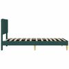 vidaXL Estrutura da Cama com cabeceira Verde Escuro 80 x 200 cm tecido