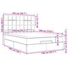 vidaXL Estrutura de cama otomana com colch&atilde;o tecido cinzento 140x190cm