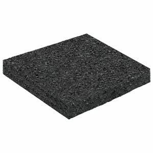 vidaXL Tapete de P&aacute;tio em Granulado de Borracha Preto 9 x 9 x 1 cm