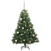 vidaXL &Aacute;rvore de Natal Artificial com 150 LEDs Verde 150 cm PE e PVC