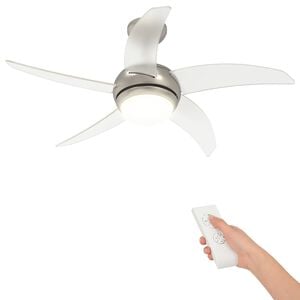 vidaXL Ventoinha de teto com luz e controle remoto &Oslash; 110 cm