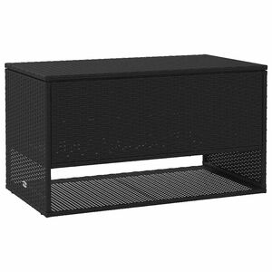 vidaXL Caixa para almofad&otilde;es de exterior 100x55x55,5 cm vime PE preto