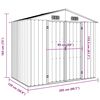 vidaXL Abrigo de jardim 205x129x183 cm aço galvanizado castanho