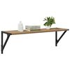 vidaXL Prateleiras de Parede com prateleira 2 pcs Carvalho Artesanal