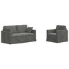 vidaXL Conjunto de Sof&aacute;s 2 pcs Cinza Escuro 158 x 78 x 80 cm Veludo