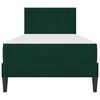 vidaXL Estrutura de cama com colch&atilde;o Verde Escuro 90 x 190 cm Veludo