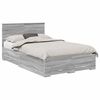 vidaXL Estrutura da Cama com gaveta Sonoma cinzento 120 x 190 cm