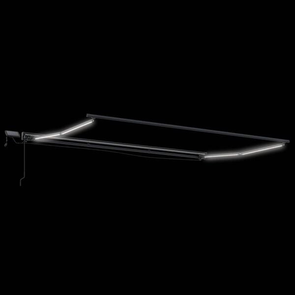 vidaXL Estrutura de Toldo Manual com LEDs Branco 4 x 2 m