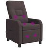 vidaXL Recliner de Massagem Marrom Escuro Tecido