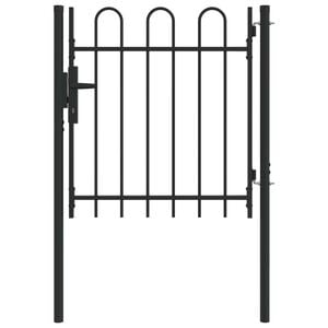 vidaXL Port&atilde;o de Cerca BOXTEL 103 x 150 cm A&ccedil;o revestido a p&oacute; Cinzeto