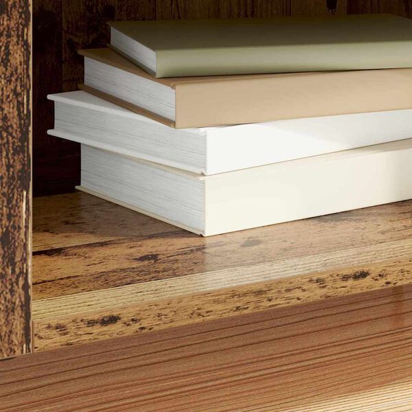 vidaXL Arm&aacute;rio para discos de vinil Madeira Antiga 121 x 38 x 48 cm