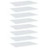 vidaXL Prateleiras para estante 8 pcs 60x40x1,5cm contraplacado branco