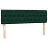 vidaXL Cama box spring com colch&atilde;o 160x210 cm veludo verde escuro