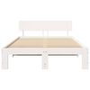 vidaXL Estrutura da Cama com cabeceira Branco 140 x 190 cm