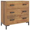 vidaXL C&oacute;moda 75x35x70 cm pinho maci&ccedil;o