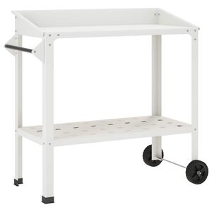 vidaXL Mesa de planta&ccedil;&atilde;o com rodas 96 x 50 x 89 cm A&ccedil;o laminado a frio
